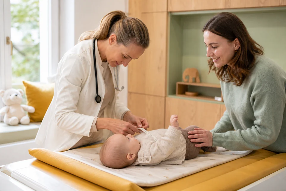 Behutsame Babyvorsorge in einer kinderärztlichen Praxis