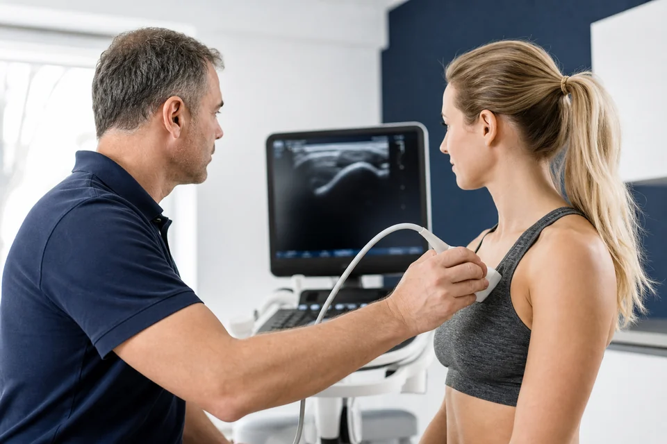 Orthopädische Ultraschalluntersuchung der Schulter